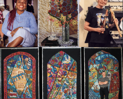 A collage of images from the first year of virtual craft cirlces